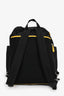 Fendi Black/Yellow Nylon/Leather Pequin Drawstring Backpack