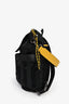 Fendi Black/Yellow Nylon/Leather Pequin Drawstring Backpack