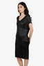 Balenciaga Black Glossy Knit Sleeveless Dress Size 44