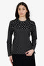 Comme Des Garcon Black Polka Dot Long Sleeve Size M