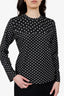 Comme Des Garcon Black Polka Dot Long Sleeve Size M