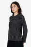 Comme Des Garcon Black Polka Dot Long Sleeve Size M