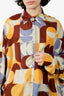 Dries Van Noten Oversized Silk Shirt In Geometric Print Size L Mens
