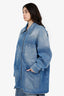 MM6 Maison Margiela Blue Denim Jacket With Zipper Size Large