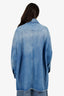 MM6 Maison Margiela Blue Denim Jacket With Zipper Size Large