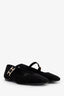 Hermès Black Velvet Jane Ballet Flat Size 37.5