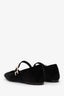 Hermès Black Velvet Jane Ballet Flat Size 37.5