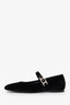 Hermès Black Velvet Jane Ballet Flat Size 37.5