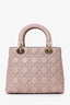 Christian Dior 2017 Powder Pink Supple Medium Lady Dior with Strap