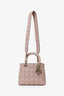 Christian Dior 2017 Powder Pink Supple Medium Lady Dior with Strap