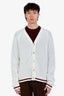 Gucci 2024 White Sylvie Web Trim Knit Cardigan Size XL Mens