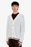 Gucci 2024 White Sylvie Web Trim Knit Cardigan Size XL Mens