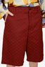 Gucci Burgundy GG Monogram Shorts Size 44 Mens