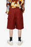 Gucci Burgundy GG Monogram Shorts Size 44 Mens