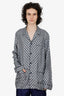Gucci Blue Silk GG Monogram Pajama Shirt Size 48 Mens