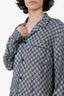 Gucci Blue Silk GG Monogram Pajama Shirt Size 48 Mens