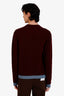 Gucci Burgundy Wool Intarsia Sweater Size L Mens