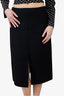 Bottega Veneta Black Cashmere Pencil Skirt With Slip Size 40