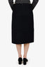 Bottega Veneta Black Cashmere Pencil Skirt With Slip Size 40