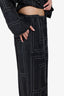 Toteme Black Monogram Silk Pyjama Top + Pant Set Size 40