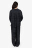Toteme Black Monogram Silk Pyjama Top + Pant Set Size 40