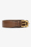 Gucci Brown Leather Horsebit Belt Size 85/34