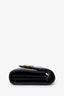Gucci Black Leather Chevron GG Marmont Wallet on Chain