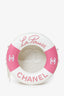 Pre-Loved Chanel™ Pink/White Lambskin Lifesaver Small Round Bag