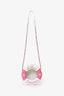 Pre-Loved Chanel™ Pink/White Lambskin Lifesaver Small Round Bag