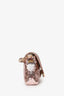 Fendi Pink Sequin FF Mini Baguette Bag With Strap