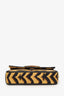 Fendi 2021 Tiger Embroidered Canvas Baguette Bag