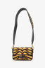 Fendi 2021 Tiger Embroidered Canvas Baguette Bag