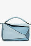 Loewe Blue Tricolour Calfskin Medium Puzzle Bag