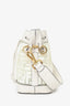 Fendi White Zucca Print Vinyl/Leather Mon Tresor Mini Bucket Bag