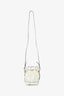 Fendi White Zucca Print Vinyl/Leather Mon Tresor Mini Bucket Bag