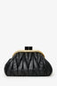 Miu Miu Black Matelassé Leather Miu Belle Mini Clutch