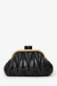 Miu Miu Black Matelassé Leather Miu Belle Mini Clutch