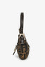Fendi Brown Zucca Print Canvas Mini Half Moon Shoulder Bag