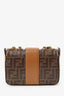 Fendi Brown Mini Double F Shoulder Bag