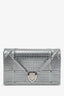 Christian Dior Metallic Patent Microcannage Diorama Wallet on Chain