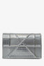 Christian Dior Metallic Patent Microcannage Diorama Wallet on Chain