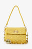 Miu Miu Yellow Matelasse Nappa Leather Crystal Shoulder Bag