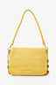 Miu Miu Yellow Matelasse Nappa Leather Crystal Shoulder Bag