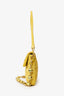 Miu Miu Yellow Matelasse Nappa Leather Crystal Shoulder Bag