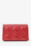 Christian Dior 2021 Pink Patent Leather Nano Lady Dior Chain Pouch