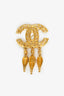 Pre-Loved Chanel™ Vintage Gold-tone Coco Mark Fretwork Fringe Brooch
