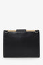 Fendi Black/Beige Calfskin/Canvas FF 1974 Flat Baguette Crossbody