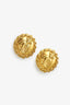 Pre-Loved Chanel™ Vintage Gold-tone Miss Coco Mademoiselle Round Clip-on Earrings