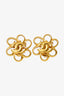 Pre-Loved Chanel™ Gold Tone CC Flower Clip-on Earrings