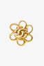 Pre-Loved Chanel™ Gold Tone CC Flower Clip-on Earrings